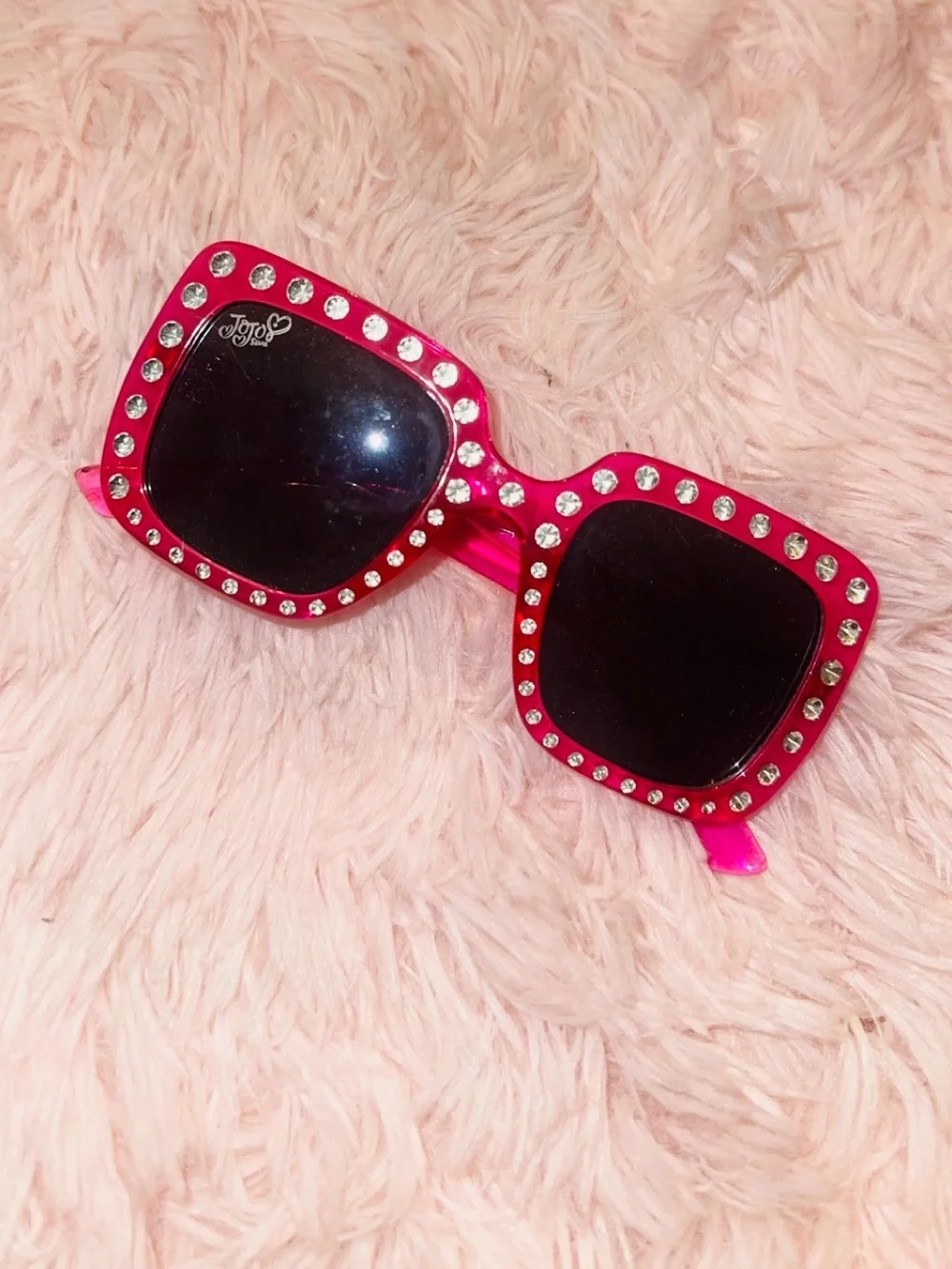 Girls Pink Jojo Siwa Rhinestone Sunglasses